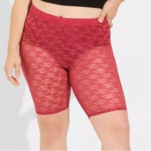 Torrid 9 Inch Comfort Waist Unlined Lace Bike Short